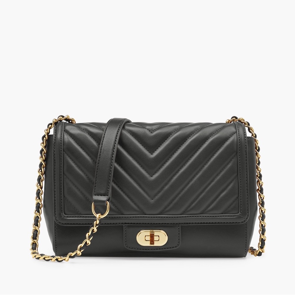 TALBOTS Quilted Lamb “NAPPA” Leather with Chain Shoulder Bag